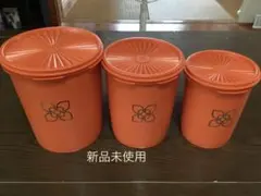 未使用⭐️Tupperware タッパーウェア 4点セット 昭和レトロ オレンジ