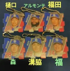 中日ドラゴンズ　ファンクラブ限定　つながるパズルキーホルダー　6選手セット