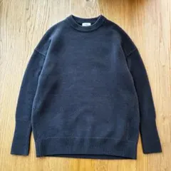 イエナ IENA カシミヤ混 AQUA クルーネック プルオーバー グレー