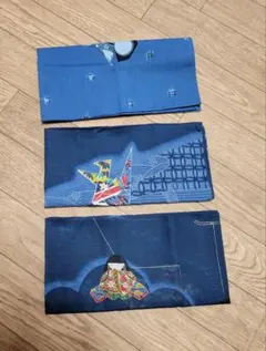 ハンカチ　和柄　藍染　他　３枚セット