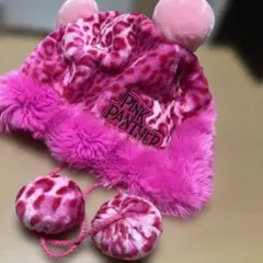 ピンクパンサー ファンキャップヒョウ柄 ピンク USJ