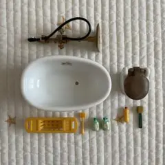 シルバニアファミリー 初期バス・トイレセット 陶器製