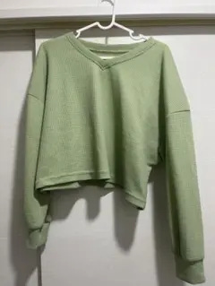 Dazy ライトグリーン クロップドセーター