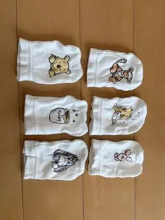 プーさん ベビー用手袋 ３セット　ミトン