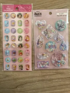 ディズニープリンセスストーンシール オイスターウォーターシール2点セット