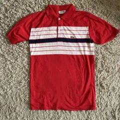 【希少ビンテージ】Lacoste ストライプポロシャツ