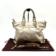 Coach Ashley Tote Bag Gold Signature