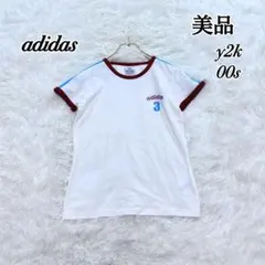 美品✨アディダス ライン ストリート ピチT y2k 00s 平成 ロゴ 大きめ