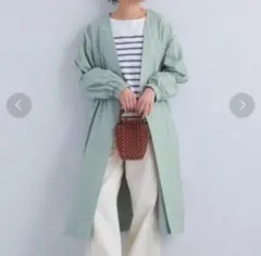 green label relaxing ギャザードロストガウンコート