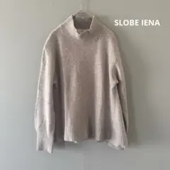スローブイエナ　ラクーン100%　ニット　ハイネック　プルオーバー　レディース
