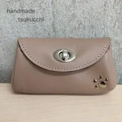 コインケース　本革　猫の肉球　レザークラフト 姫路レザー　ハンドメイド