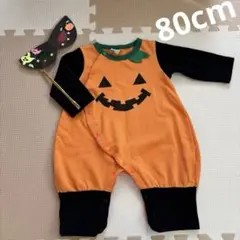 ハロウィン　パンプキンコスチューム 80サイズ　かぼちゃ　ロンパース　仮装