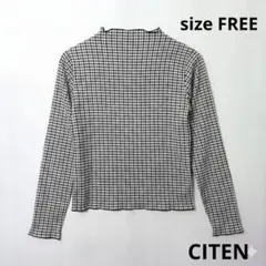 CITEN ユナイテッドアローズ　シャーリングライクギンガムトップカットソーのサムネイル