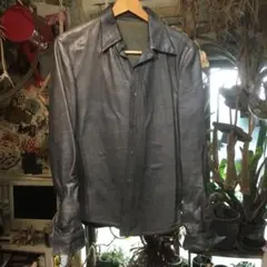 C DIEM レザーシャツ　S チャコールGUIDI カルペディエムのサムネイル