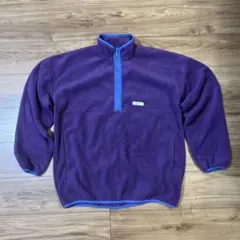 DISCUS Athletic 90s ハーフジップ フリース 紫 XL相当