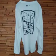 adidas ディズニー ワールドワイドスター ロンT Mサイズ 白のサムネイル