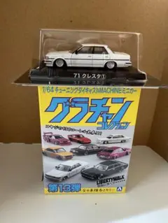 アオシマ　1/64 グラチャンコレクション第13弾　トヨタ71クレスタ① 白