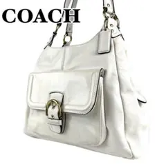 COACH コーチ ショルダーバッグ レザー 白 ホワイト ゴールド C2-06