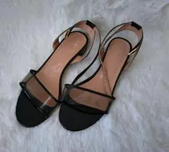 TAKA SHI MAYA サンダル 35 ブラック イタリア製 ブラック