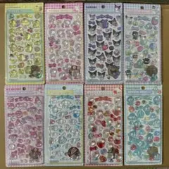 シナモロールシール 3D立体シール 日記帳用ステッカー 8枚セット 8種類