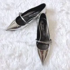 ❤良品❤セルジオロッシ sr1 バブーシュ フラットパンプス 35 ローファー Sergio rossi Rossi セルジオロッシ パンプス SR1 005 B09830