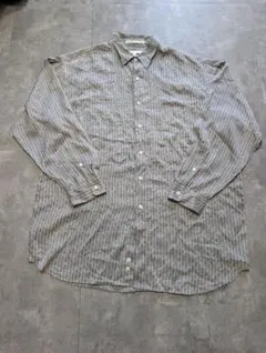 【90s シルク100%】PERRY ELLIS 総柄 長袖シャツ メンズ Lのサムネイル