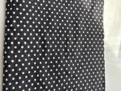 ブルーグレーの水玉模様 ニット生地