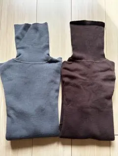 【UNIQLO】エクストラファインメリノリブタートルネックセーター(長袖) L