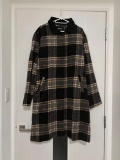 セール セール】DoCLASSE シャギーチェックスタンドカラーコート