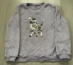 anyFAM スパンコール刺繍トレーナー　140㎝