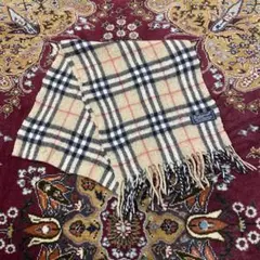 バーバリー ノバチェック ラムウール100% マフラー ストール ベージュ