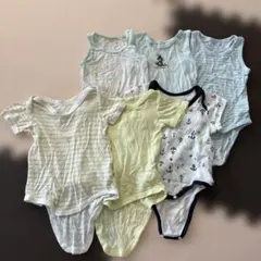 ベビー肌着 ロンパース タンクトッ70 半袖 80 6着セット