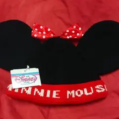 ディズニーストアー ミニーマウスニットキャップ未使用品