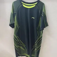 LI-NING バドミントンシャツ ブラック イエロー