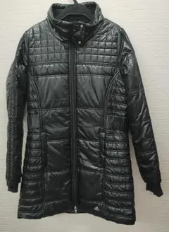 美品　アディダス　レディス　スリム　ロングコート　M　黒