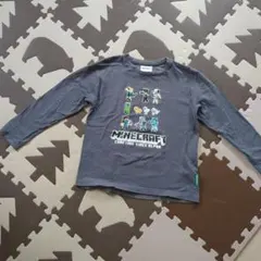 Minecraft 長袖カットソー 150サイズ グレー 子供長袖Tシャツ