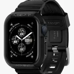Spigen Apple Watch ブラックシリコンバンド 44mm