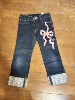 mezzo piano デニムパンツ 110(5) ピンクリボン