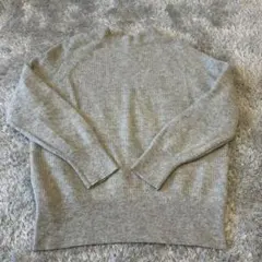 PLST カシミヤ混 アゼボトルネックニット グレー プラステ