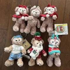 ダッフィー まとめ売り ぬいぐるみバッジ キーホルダー 6体セット