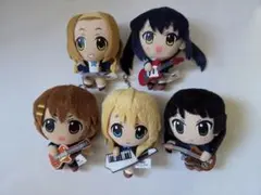 けいおん！ ぬいぐるみマスコット 5種セット プライズ品 当時物 レア
