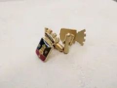 王冠と紋章のカフスボタン　金