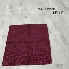 新品 イタリア製 LELLE バンダナ ハンカチ スカーフ ドット柄 シルク