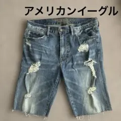 アメリカンイーグル メンズ デニムハーフパンツ ショートパンツ ダメージ加工のサムネイル