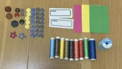 手芸用品セット ボタン・糸・ネームラベル・その他