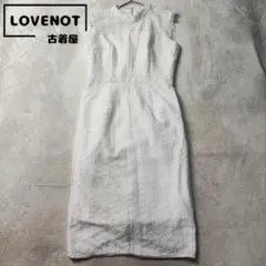 ヴァネッサハート　ワンピース　ノースリーブ　総レース　ドレス　ホワイト　S