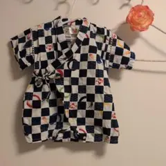 くろわっさんすべべ 甚平 ロンパース 70