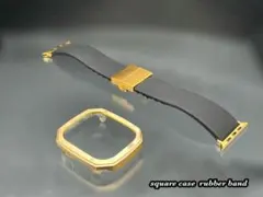 アップルウォッチ スクエア ケース ラバー バンド
