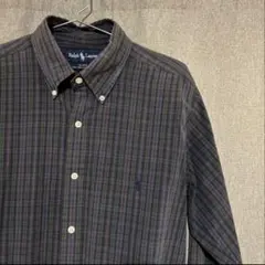 Ralph Laurenラルフローレン チェック柄シャツ 紫 緑 美品