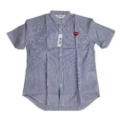 PLAY COMME des GARÇONS✨ 半袖シャツ M ストライプハートのサムネイル